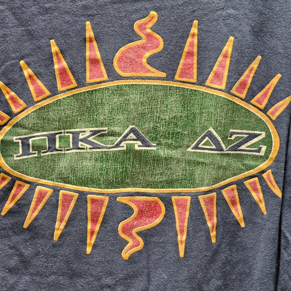 Vintage 1995 90s Grunge Experience T Tee Shirt Long Sleeve Made in USA Blue COOL - Picture 5 of 15